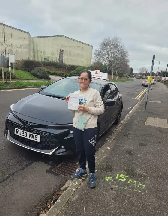 Student after passing with The Only Way Driving School