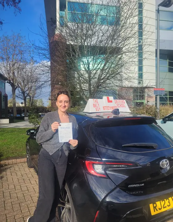 Student after passing their practical driving test